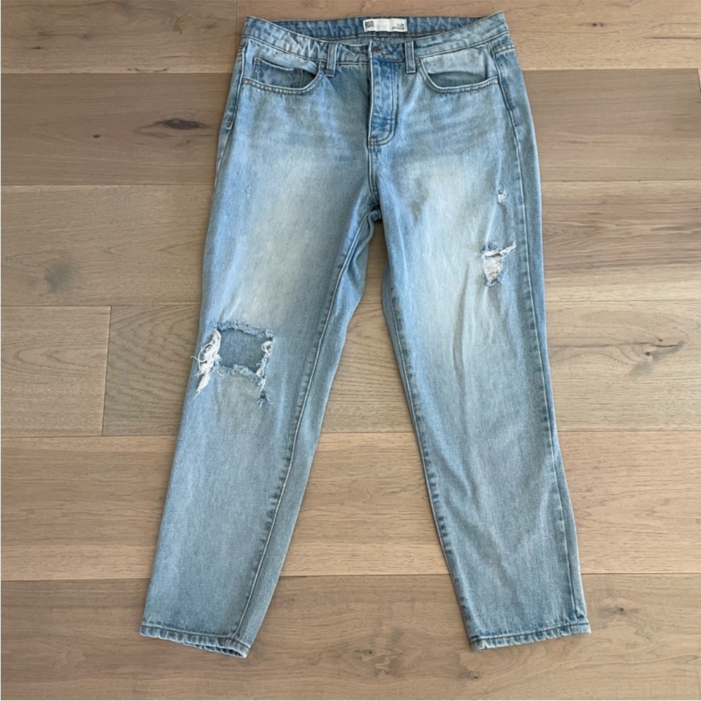 RSQ Boyfriend Jeans Tillys Loose Distressed Light Wash